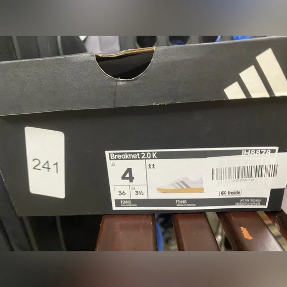 SOLD Adidas White and Gray Shoes with Gum Sole - Picture 6 of 6